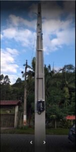 poste padrão celesc Itajaí Barra Velha Piçarras Navegantes Penha Gravatá Luis Alves de Entrada kit postinho preço comprar fábrica barato