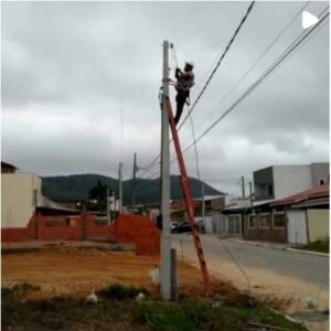 poste padrão celesc balneário camboriú praia brava ilhota gaspar itapema porto belo meia praia bombinhas bifásico+mono ligação de luz